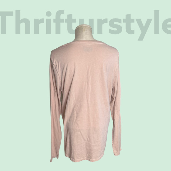 Carhartt‎ V Neck Long Sleeve Work T Shirt Womens Top Pink Casual - Picture 2 of 3